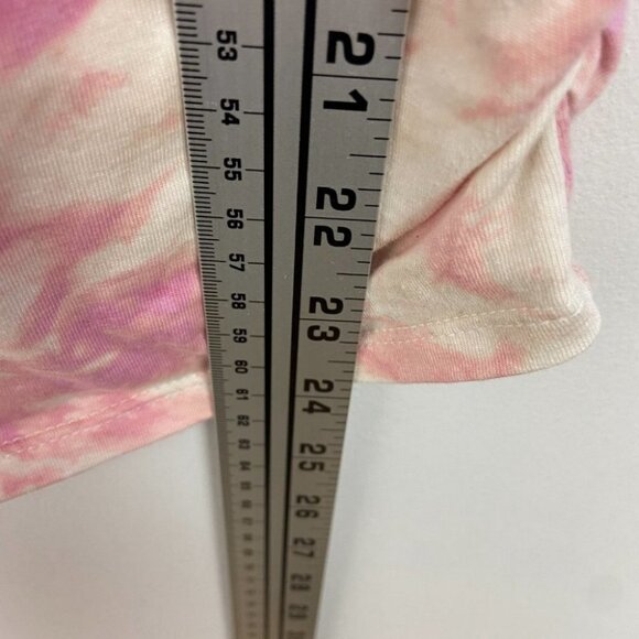 NEW Nordstrom AFRM Tie Dye Shoulder Pad Ruched Muscle Tee Size XS Boho Retro Top - Picture 11 of 14